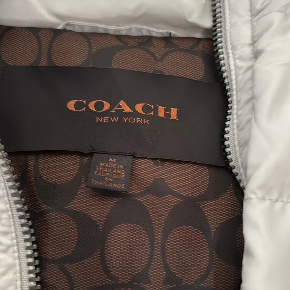 Coach Gray Puffer Vest - Picture 2 of 3